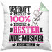 Indie-Musiker Geschenk Lustiger Spruch für Indie-Musiker Geschenkidee Bester Indie-Musiker Der WeltKissen mit Füllung 40x40 (Grau) Grün Trendation
