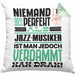 Jazz-Musiker Geschenk Kissen mit Füllung 40x40 Lustige Geschenkidee für Jazz-Musiker Geburtstag Niemand Ist Perfekt Aber Als Jazz-Musiker Ist Man Nah Dran (Grau) Grün Trendation
