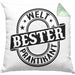 Praktikant Kissen mit Füllung 40x40 Geschenk Lustiger Spruch Welt Bester Praktikant (Grau) Grün Trendation