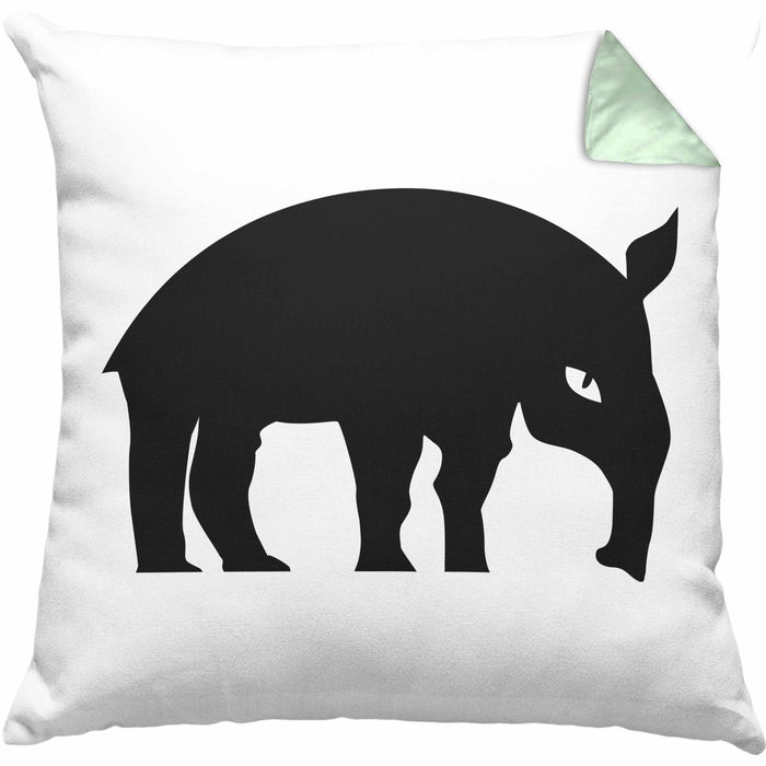 Lustige Ameisenbär Kissen mit Füllung 40x40 (Grau) Grün Trendation
