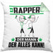 Rapper Kissen mit Füllung 40x40 Geschenk für Rapper Der Mann Der Alles Kann Geschenkidee zum Geburtstag (Grau) Grün Trendation