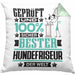Hundefriseur Geschenk Lustiger Spruch für Hundefriseur Geschenkidee Bester Hundefriseur Der WeltKissen mit Füllung 40x40 (Grau) Grün Trendation
