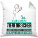 Tierforscher Geschenk Kissen mit Füllung 40x40 Ich Bin Tierforscher Aber Sag Doch Einfach Superheld Lustige Geschenkdiee für Tierforscher (Grau) Grün Trendation