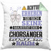 Chorsänger Geschenk Kissen mit Füllung 40x40 Lustiger Spruch Erheben Sie Sich Der Chorsänger Betritt den Raum (Grau) Grün Trendation