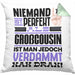 Großcousin Geschenk Kissen mit Füllung 40x40 Lustige Geschenkidee für Großcousin Geburtstag Niemand Ist Perfekt Aber Als Großcousin Ist Man Nah Dran (Grau) Grün Trendation