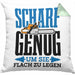 Kissen mit Füllung 40x40 für Waldarbeiter Holzspäne "Scharf Genug Um Sie Alle Flach Zu Legen" (Grau) Grün Trendation