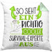 So Sieht Ein Richtig Cooler Survival-Experte Aus Kissen mit Füllung 40x40 Geschenk für Survival-Experte Geburtstag Geschenkdiee (Grau) Grün Trendation