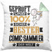 Comic-Sammler Geschenk Lustiger Spruch für Comic-Sammler Geschenkidee Bester Comic-Sammler Der WeltKissen mit Füllung 40x40 (Grau) Grün Trendation