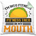 Taco Kissen mit Füllung 40x40 Taco-Liebhaber Geschenkidee für Taco-Fans (Grau) Grün Trendation
