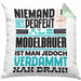 Modelbauer Geschenk Kissen mit Füllung 40x40 Lustige Geschenkidee für Modelbauer Geburtstag Niemand Ist Perfekt Aber Als Modelbauer Ist Man Nah Dran (Grau) Grün Trendation