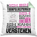 Trampolinspringer Geschenk Kaffee-Kissen mit Füllung 40x40 Geschenkidee für Trampolinspringer Ich Bin Trampolinspringer Ich Kann Es Dir Erklären Jedoch Nicht Für Dich Verstehen Spruch Lustig (Grau) Grün Trendation