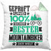 Mountainbiker Geschenk Lustiger Spruch für Mountainbiker Geschenkidee Bester Mountainbiker Der WeltKissen mit Füllung 40x40 (Grau) Grün Trendation