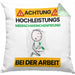 Meerschweinchenfreund Kissen mit Füllung 40x40 Geschenk Lustiger Spruch Geschenkidee für Meerschweinchenfreund Achtung Hochleistungs Meerschweinchenfreund Bei Der Arbeit (Grau) Grün Trendation