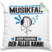Musikfan Kissen mit Füllung 40x40 Geschenk für Musikfan Der Mann Der Alles Kann Geschenkidee zum Geburtstag (Grau) Grün Trendation