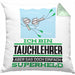 Tauchlehrer Geschenk Kissen mit Füllung 40x40 Ich Bin Tauchlehrer Aber Sag Doch Einfach Superheld Lustige Geschenkdiee für Tauchlehrer (Grau) Grün Trendation