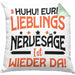 Huhu Eure Lieblingsnervensäge Ist Wieder Da Kissen mit Füllung 40x40 Geschenk Lustiger Spruch Kollege (Grau) Grün Trendation