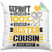 Cousin Geschenk Lustiger Spruch für Cousin Geschenkidee Bester Cousin Der WeltKissen mit Füllung 40x40 (Grau) Grün Trendation