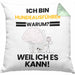 Hundeausführer Geschenk Kissen mit Füllung 40x40 Lustiger Spruch Ich Bin Hundeausführer Warum Weil Ich Es Kann Geschenkidee Bester Hundeausführer Geburtstag (Grau) Grün Trendation
