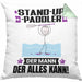Stand-Up-Paddler Kissen mit Füllung 40x40 Geschenk für Stand-Up-Paddler Der Mann Der Alles Kann Geschenkidee zum Geburtstag (Grau) Grün Trendation