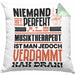 Musiktherapeut Geschenk Kissen mit Füllung 40x40 Lustige Geschenkidee für Musiktherapeut Geburtstag Niemand Ist Perfekt Aber Als Musiktherapeut Ist Man Nah Dran (Grau) Grün Trendation