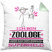 Zoologe Geschenk Kissen mit Füllung 40x40 Ich Bin Zoologe Aber Sag Doch Einfach Superheld Lustige Geschenkdiee für Zoologe (Grau) Grün Trendation