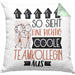 Teamkollegin Geschenk Kissen mit Füllung 40x40 Lustig Geschenkidee für Teamkollegin Geburtstag So Sieht Eine Richtig Coole Teamkollegin Aus Frauen Spruch (Grau) Grün Trendation