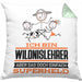 Wildnislehrer Geschenk Kissen mit Füllung 40x40 Ich Bin Wildnislehrer Aber Sag Doch Einfach Superheld Lustige Geschenkdiee für Wildnislehrer (Grau) Grün Trendation