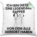 Rapper Geschenk Kissen mit Füllung 40x40 Lustige Geschenkidee Geburtstag für Rapper Ich Bin Dieser Legendäre Rapper Von Dem Alle Geredet Haben (Grau) Grün Trendation