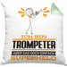Trompeter Geschenk Kissen mit Füllung 40x40 Ich Bin Trompeter Aber Sag Doch Einfach Superheld Lustige Geschenkdiee für Trompeter (Grau) Grün Trendation