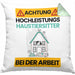 Haustiersitter Kissen mit Füllung 40x40 Geschenk Lustiger Spruch Geschenkidee für Haustiersitter Achtung Hochleistungs Haustiersitter Bei Der Arbeit (Grau) Grün Trendation