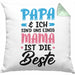Mama Geschenk Kissen mit Füllung 40x40 Papa Und Ich Sind Uns Einig Mama Ist Die Beste Geschenkidee Muttertagsgeschenk von Sohn Tochter (Grau) Grün Trendation
