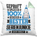 Serienjunkie Geschenk Lustiger Spruch für Serienjunkie Geschenkidee Bester Serienjunkie Der WeltKissen mit Füllung 40x40 (Grau) Grün Trendation