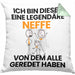Neffe Geschenk Kissen mit Füllung 40x40 Lustige Geschenkidee Geburtstag für Neffe Ich Bin Dieser Legendäre Neffe Von Dem Alle Geredet Haben (Grau) Grün Trendation