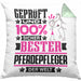 Pferdepfleger Geschenk Lustiger Spruch für Pferdepfleger Geschenkidee Bester Pferdepfleger Der WeltKissen mit Füllung 40x40 (Grau) Grün Trendation