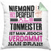 Tonmeister Geschenk Kissen mit Füllung 40x40 Lustige Geschenkidee für Tonmeister Geburtstag Niemand Ist Perfekt Aber Als Tonmeister Ist Man Nah Dran (Grau) Grün Trendation