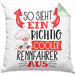 Rennfahrer Kissen mit Füllung 40x40 Geschenk So Sieht Ein Richtig Cooler Rennfahrer Aus Geschenkidee Spruch Lustig (Grau) Grün Trendation