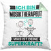 Musiktherapeut Kissen mit Füllung 40x40 Geschenk für Musiktherapeut Geburtstag Lustiger Spruch Was Ist Deine Superkraft (Grau) Grün Trendation