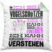 Vogelschützer Geschenk Kaffee-Kissen mit Füllung 40x40 Geschenkidee für Vogelschützer Ich Bin Vogelschützer Ich Kann Es Dir Erklären Jedoch Nicht Für Dich Verstehen Spruch Lustig (Grau) Grün Trendation