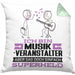 Musikveranstalter Geschenk Kissen mit Füllung 40x40 Ich Bin Musikveranstalter Aber Sag Doch Einfach Superheld Lustige Geschenkdiee für Musikveranstalter (Grau) Grün Trendation