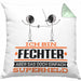 Fechter Geschenk Kissen mit Füllung 40x40 Ich Bin Fechter Aber Sag Doch Einfach Superheld Lustige Geschenkdiee für Fechter (Grau) Grün Trendation