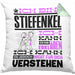 Stiefenkel Geschenk Kaffee-Kissen mit Füllung 40x40 Geschenkidee für Stiefenkel Ich Bin Stiefenkel Ich Kann Es Dir Erklären Jedoch Nicht Für Dich Verstehen Spruch Lustig (Grau) Grün Trendation