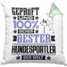 Hundesportler Geschenk Lustiger Spruch für Hundesportler Geschenkidee Bester Hundesportler Der WeltKissen mit Füllung 40x40 (Grau) Grün Trendation