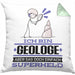 Geologe Geschenk Kissen mit Füllung 40x40 Ich Bin Geologe Aber Sag Doch Einfach Superheld Lustige Geschenkdiee für Geologe (Grau) Grün Trendation