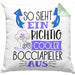 So Sieht Ein Richtig Cooler Bocciapieler Aus Geschenk Kissen mit Füllung 40x40 Lustiger Spruch Geschenkidee (Grau) Grün Trendation