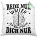 Psychologie Kissen mit Füllung 40x40 Geschenk Psycho Geschenkidee Rede Nur Weiter Ich Analysiere Dich Nur Spruch Psychologie-Student (Grau) Grün Trendation