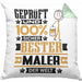 Maler Geschenk Lustiger Spruch für Maler Geschenkidee Bester Maler Der WeltKissen mit Füllung 40x40 (Grau) Grün Trendation