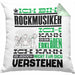 Rockmusiker Geschenk Kissen mit Füllung 40x40 Geschenkidee für Rockmusiker Geburtstag Lustig Ich Bin Rockmusiker Ich Kann Es Dir Erklären Aber Nicht Für Dich Verstehen (Grau) Grün Trendation