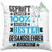 Gesangslehrer Geschenk Lustiger Spruch für Gesangslehrer Geschenkidee Bester Gesangslehrer Der WeltKissen mit Füllung 40x40 (Grau) Grün Trendation