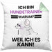 Hundetrainer Geschenk Kissen mit Füllung 40x40 Lustiger Spruch Ich Bin Hundetrainer Warum Weil Ich Es Kann Geschenkidee Bester Hundetrainer Geburtstag (Grau) Grün Trendation