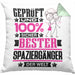 Spaziergänger Geschenk Lustiger Spruch für Spaziergänger Geschenkidee Bester Spaziergänger Der WeltKissen mit Füllung 40x40 (Grau) Grün Trendation